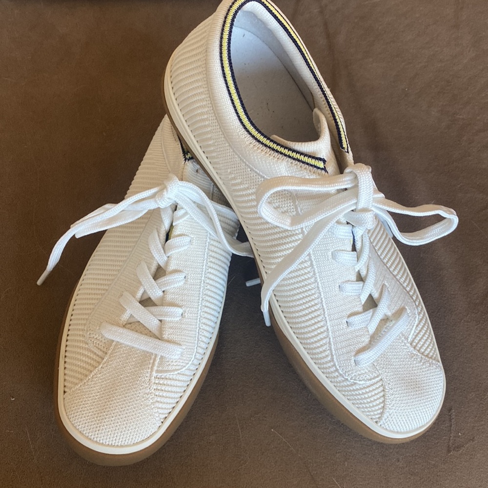 Rothy’s The Tie Ups Sneaker Bone  Size 8 Mens Shoes